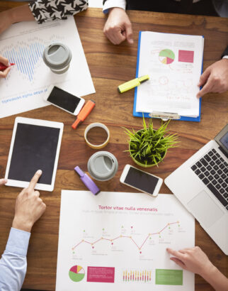 Business people working over some documents