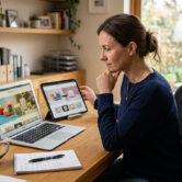 A12B1_A small business owner sitting at a desk