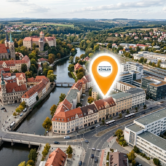 A9 Bild1 Aerial view of a mid-sized German city in Saxony